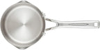 KitchenAid 3-Ply Base Stainless Saucepan with Pour Spouts, 1.5 Quart, Brushed Stainless Steel