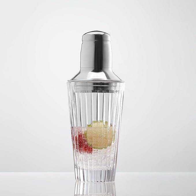 Glass Cocktail Shaker | Martini, Margarita Mixer for Professional Bartending | Durable Bar Set for Mixing Drinks | Perfect for Home or Bar Use (17oz)