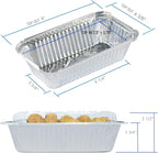 Disposable Loaf Pan with Lid for Baking - 1.5 Lb Disposable Bread Pans - Meatloaf Pans – 50 Aluminum Foil Pans and 50 Clear Lids - Perfect for Baking Cakes, Bread, Meatloaf…
