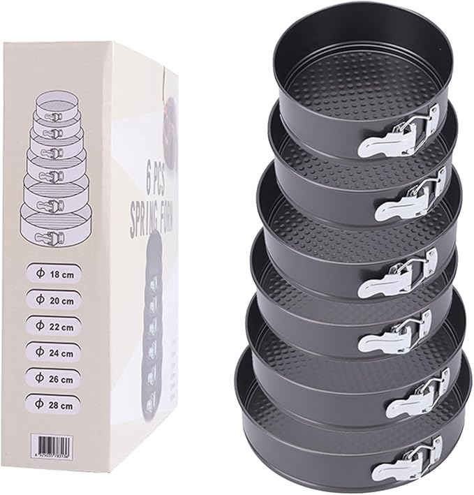 Springform Pan, Nonstick Cake Pan, Round cheesecake pan with leak-proof non-stick bottom removable bakeware.Cheesecakes, Pizzas and Quiches. (7+8+8.5+9.5+10+11 Inches)