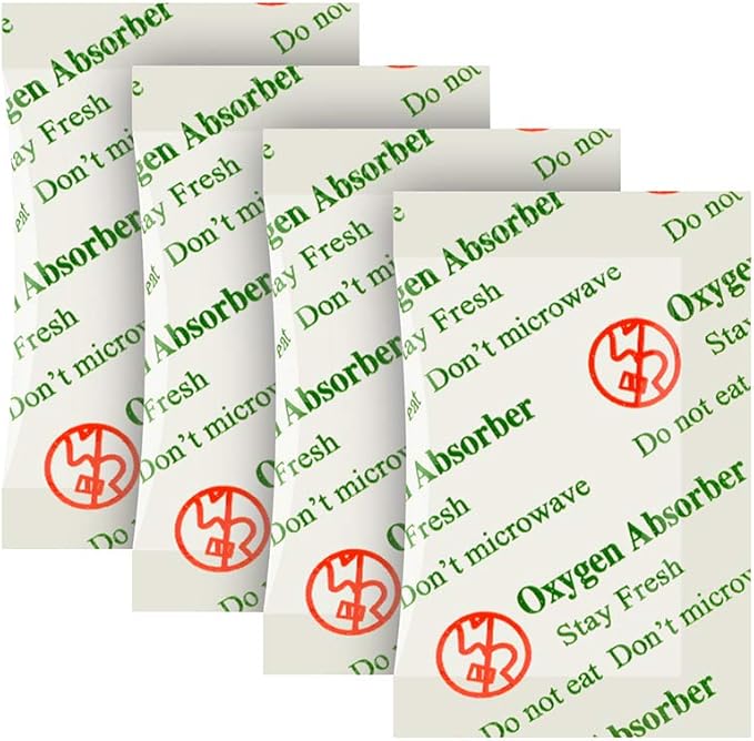 VacYaYa 20CC(200-Pack) Food Grade Oxygen Absorber for Home Made Jerky and Long Term Food Storage, Stored in Vacuum Bag and 3 times Oxygen Absorption Capacity