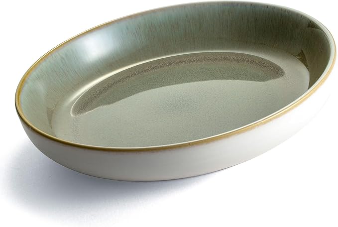 Sango Resona Moss Green Stoneware Bowls (Set of 4) – Durable Stoneware with Reactive Glaze Finish, Microwave & Dishwasher Safe, Perfect for Everyday Dining & Entertainment