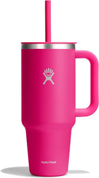 Hydro Flask 40 Oz Travel Tumbler with Handle, Lid and Straw - Insulated Stainless Steel in Zinnia