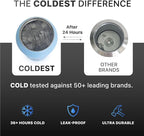 Coldest Tumbler with Handle and Straw Lid | 3 Lids Insulated Reusable Stainless Steel Water Bottle Travel Mug | Gifts for Women Him Her | Limitless Collection (46 oz, Pink Reflections)