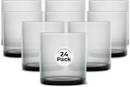 Restaurantware-Vetri 10 Ounce Old Fashioned Glasses, 24 Dishwashable Whiskey Glasses - No-Lead, Durable, Gray Glass Tumblers For Scotch, For Drinking Liquor, Cocktail, Bourbon, Cognac, And More