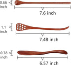 6PCS 7.08inch Honey Dipper Sticks Honey Spoon and Coffee Stirring Spoons, Wooden Honey Mixing Stirrer Honey Comb Stick, Honey Wand for Honey Jar Dispense Drizzle Honey Wedding Party