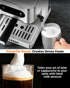 CHULUX Touchscreen Espresso Machine with Steam Wand, 20 Bar Cold Brew Espresso Coffee Maker with 50oz Water Tank for Cappucino, Latte, Americano