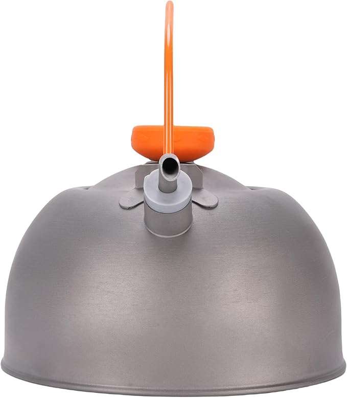 0.8L Camping with Thermometer, Lightweight Teapot Outdoor Camping Coffee Pot Tea Kettle for Boiling Water, Portable Camp Tea Pot Cookware for Hiking Backpacking Kitchen (Ti)