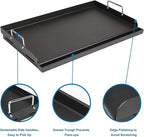 Utheer 25" x 16" Pre-Seasoned Nonstick Cast Iron Griddle for Gas & Charcoal Grills – Universal Flat Top with Grease Groove, Reinforced Ridges & High Sidewalls, Great for Parties, Camping & Tailgating