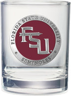Heritage Pewter Florida State Double Old Fashion | Double Rocks Glass 14 OZ for Liquor | Expertly Crafted Pewter Glass