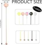 6.89inch Custom Drink Stirrers, Metal Stir Sticks 3 Count Personalized Beverage Stirrers, Stainless Steel Swizzle Sticks for Wedding Cocktail (Dazzling)