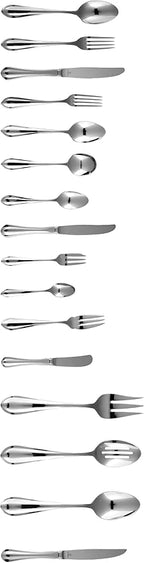 Fortessa Forge 18/10 Stainless Steel Flatware Slotted Spoon, 10-Inch