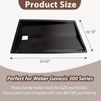 67767 Grease Tray for Weber Grill Parts Genesis 300 Series with Side Control Knob(2007-2010), 67758 Grill Drip Pan for Weber Genesis E-310 E-320 Gas Grills Replacement Parts