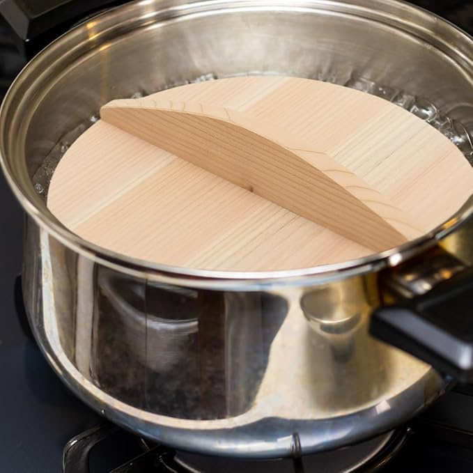 TIKUSAN Wooden Cooking Drop Lid Otoshibuta Made in Japan (10.0" (25.5cm))