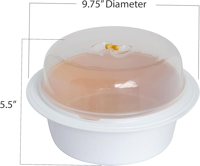 Trenton Gifts Microwave Steamer for Vegetables - Veggie Steamer Microwavable, Ideal for Cooking Fresh Vegetables. BPA Free, Dishwasher Safe