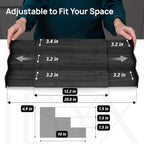 Ibyx Premium 3-Tier Spice Rack Organizer for Cabinet - Expandable Bamboo Spice Storage - Non-Skid Countertop Step Spice Shelf - Great for Kitchen Cabinet, Countertop, Cupboard, Pantry (Black)