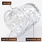 Shatterproof BPA Free Plastic Drinking Glasses, 8 oz Glacial Pattern Reusable Cups Unbreakable Tumblers for Wine, Cocktails, Beer, Juice & Whiskey - Dishwasher Safe, Set of 4
