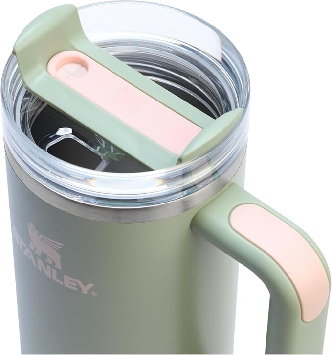 STANLEY Quencher H2.0 Tumbler with Handle and Straw 30 oz | Flowstate 3-Position Lid | Cup Holder Compatible for Travel | Insulated Stainless Steel Cup | BPA-Free | Lichen