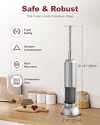 Cherry Pitter, 304 Stainless Steel Cherry Pit Remover and Corer for Large & Small Cherries, Heavy Duty, Dishwasher-Safe, Time-Saving, Effortless to Use Cherry Stoner (Press-Type)