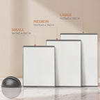 SMIRLY Plastic Cutting Board Set with Holder 3 Pieces, Non-Slip Dishwasher Safe Chopping Boards for Kitchen, Grey & White