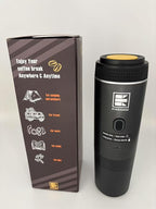 Portable Electric Espresso Machine, Travel Coffee Maker Brewer Compatible with Ground Coffee & NS Capsules (Black with LCD Screen)