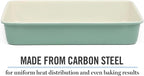 Martha Stewart Gallen 13 x 9 Inch Rectangular Nonstick Carbon Steel Cake/Baking Pan- Teal