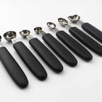 7Pcs Melon Baller Scoop Set, Stainless Steel Ball Spoon, Smooth Round Melon Balls Melon Scoop, Watermelon Cantaloupe Scooper for Watermelon, Ice Cream, Fruits, Sorbet(#1)