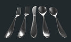 Hammered Silverware Set | Premium 18/10 Stainless Steel Flatware Service for 6 | Heavy-Duty & Dishwasher Safe | Built to Last (30-Piece, Marettimo Hammered)
