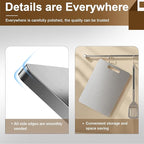Titanium Cutting Board - 100% Pure Titanium Cutting Boards for Kitchen, Double Sided Medical-grade Cutting Mat for Easy to Clean, Ideal for Home & Outdoor Cooking (10in*14in*0.08in)