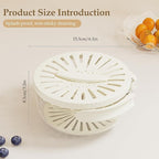 2Pcs Kitchen Colanders Bowl Multifunctional Fruit and Veggie Washing Bowl with Lid Plastic Food Strainers Colander Draining Basket Folding Handle Kitchen transparent Drain Basket for Food Storage