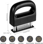 Meat Tenderizer with 48 Stainless Steel Ultra Sharp Needle Blades, Kitchen Cooking Tool for Tenderizing Beef, Chicken, Steak, Veal, Pork, Fish, BBQ, Marinade