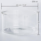 104oz Large Glass Trifle Bowl, Modern Design Clear Glass Round Dessert Centerpiece Serving Bowl for Laying Ice Cream Cakes, Salad, Fruit, Microwave & Dishwasher Safe