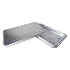 IDL Packaging Full Size Aluminum Steam Table Pans with Lids - Shallow, 21" x 13" x 1.5" (pack of 5) - Disposable Foil Pan for Grilling, Roasting, BBQ, Cooking, Baking, Freezing