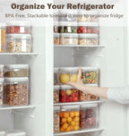 Pop Food Storage Containers Airtight Food Storage Containers Set with Lids Kitchen Pantry Organization and Storage, Stackable, BPA Free, 3 x 1.2Qt