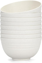 Homestockplus 24 Oz Unbreakable Cereal Bowls Set of 8 - Microwave & Dishwasher Safe Wheat Straw Fiber Bowls for Soup, Rice, Salad - Eco-Friendly and Robust 【Non Ceramic】