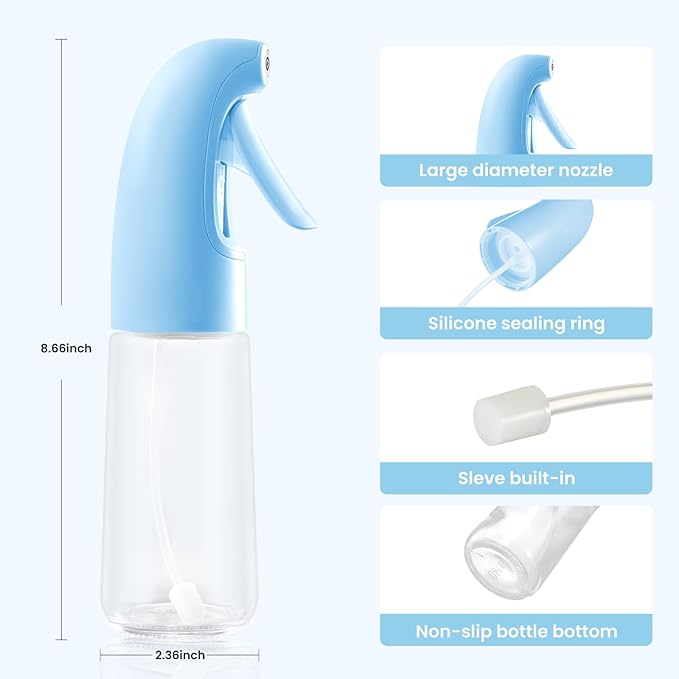 Oil Sprayer for Cooking, Olive Oil Sprayer Mister, Olive Oil Spray Bottle for Cooking, Salads, BBQs and More (Blue)