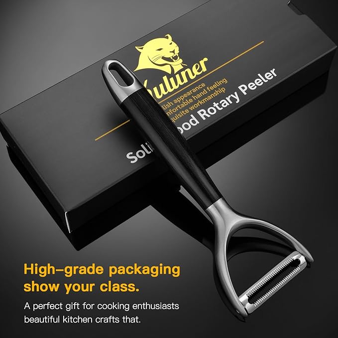 304 Stainless Steel Multi-Function Kitchen Peeler - With Solid Wood Handle, Sharp Durable Blade, Effortlessly Peels Vegetables and Fruits, Essential Kitchen Tool（ Type Y ）