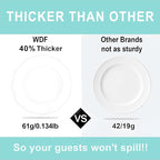 WDF 60pcs Clear Plastic Plates Disposable - 10.25inch Clear Dinner Plates Baroque Disposable Plates for Holiday Gathering, Wedding, Party