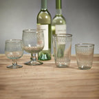 Zodax Tuscan Handmade Etched Glass - Sets of 4 (DOF)