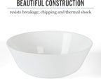 Martha Stewart Opalton 6 Piece 6 Inch Bowls, Lightweight Chip and Break Resistant Soup/Cereal Bowl