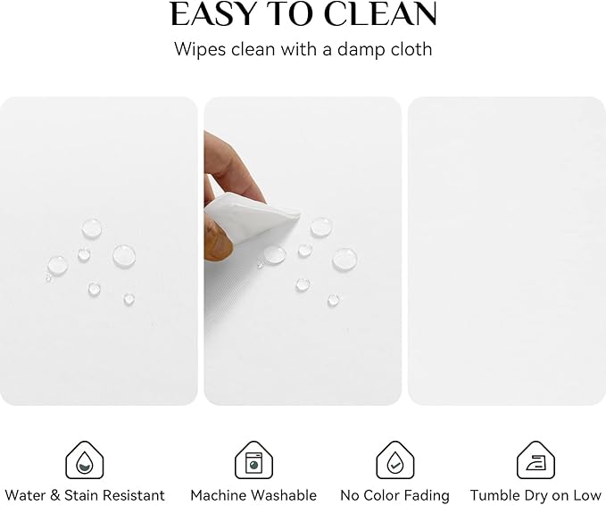 Softalker Rectangle Tablecloth, Waterproof & Stain Resistant Table Cloths Wrinkle Free Fabric Washable 210GSM Polyester Table Cover for Spring/Party/Outdoor - 60 x 84 inch,White