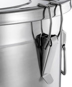 DYNAMI 12.7Gal 304 Stainless Steel Rice Storage Container,Extra Large Food Grade Canister,40-90Lbs Sealed Rice Bucket with Airtight Lid and Locking Buckle,for Rice, Flour, Grain (48L)