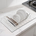 Hopegiver Stone Drying Mat for Kitchen Counter, 23.62"x15.35" Marble-Pattern Quick Dry Dish Mat, Elegant Absorbent Diatomaceous Earth Mat for Dishes Countertop Sink Bathroom, Includes Sanding Block