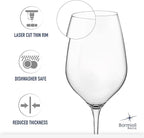 Bormioli Rocco Inalto Tre Sensi Collection Set Of 4 Premium Wine Glasses, Made From Crystal Clear Star Glass, Made In Italy. (18.5 Oz.)