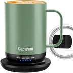 Self Heating Coffee Mug T1-16oz Fast Heating & Ultra Long-Lasting Battery Life, Heated Coffee Mug Up to 149℉ - Touch & App Controlled Coffee Mug, Birthday Gifts for Women and Men