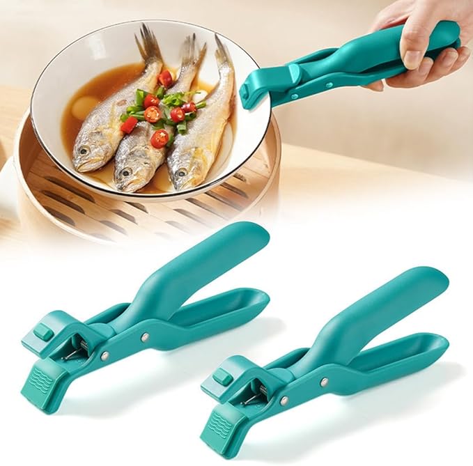 Silicone Non-Slip Heat Insulation Anti-Scald Clip,Multi-Function Anti-Scald Bowl Clip Hot Bowl Dish Plate Gripper Clips,Multi-Purpose Anti-Scald Bowl Holder Clip Tongs Clamp Holder for Kitchen (F Set)