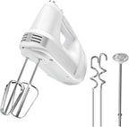 Kenmore Electric Hand Mixer - Case Batidora De Mano Kitchen 5 Speed Handheld Blender With Whisk, Beater, Dough Hook, Attachments Storage, Turbo Boost, Appliance For Cake Mix, Eggs, Whipping Cream