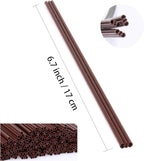 Coffee Stirrer Straws with Triple Hole Design, 100 Pack 7 Inch Brown Plastic Sip Stir Sticks, Disposable Cocktail Stirrers for Hot Drinks and Coffee Bar Accessories