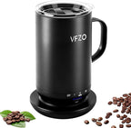 Self Heating Coffee Mug,High-Capacity- 18 oz, 180 Min Battery Life, Smart Heated Coffee Mug，Smart Mug, Simple Temperature Control Operation, Gifts for Family Members (Black)