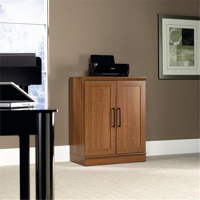 Sauder HomePlus Base Pantry Cabinet, L: 29.61" x W: 17.01" x H: 37.40", Sienna Oak